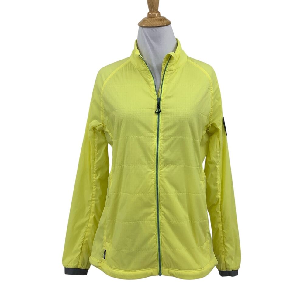 Strafe Jacket Womens S Small Bright Yellow Polartec Full Zip Soft Fleece Lined